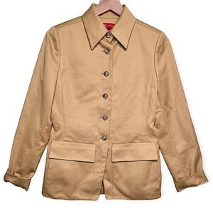 NWT‎ Anne Klein Wool Blend Blazer Jacket Khaki Color Women’s Size 4